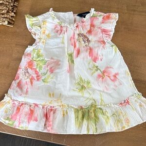 Ralph Lauren Floral Kids Dress - White and Pink